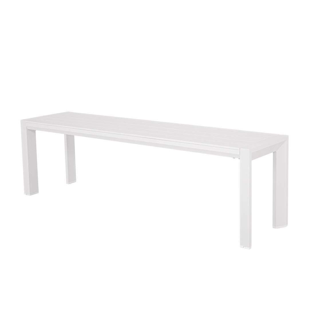 Berlin Outdoor Bench | White Aluminium | 160x46cm