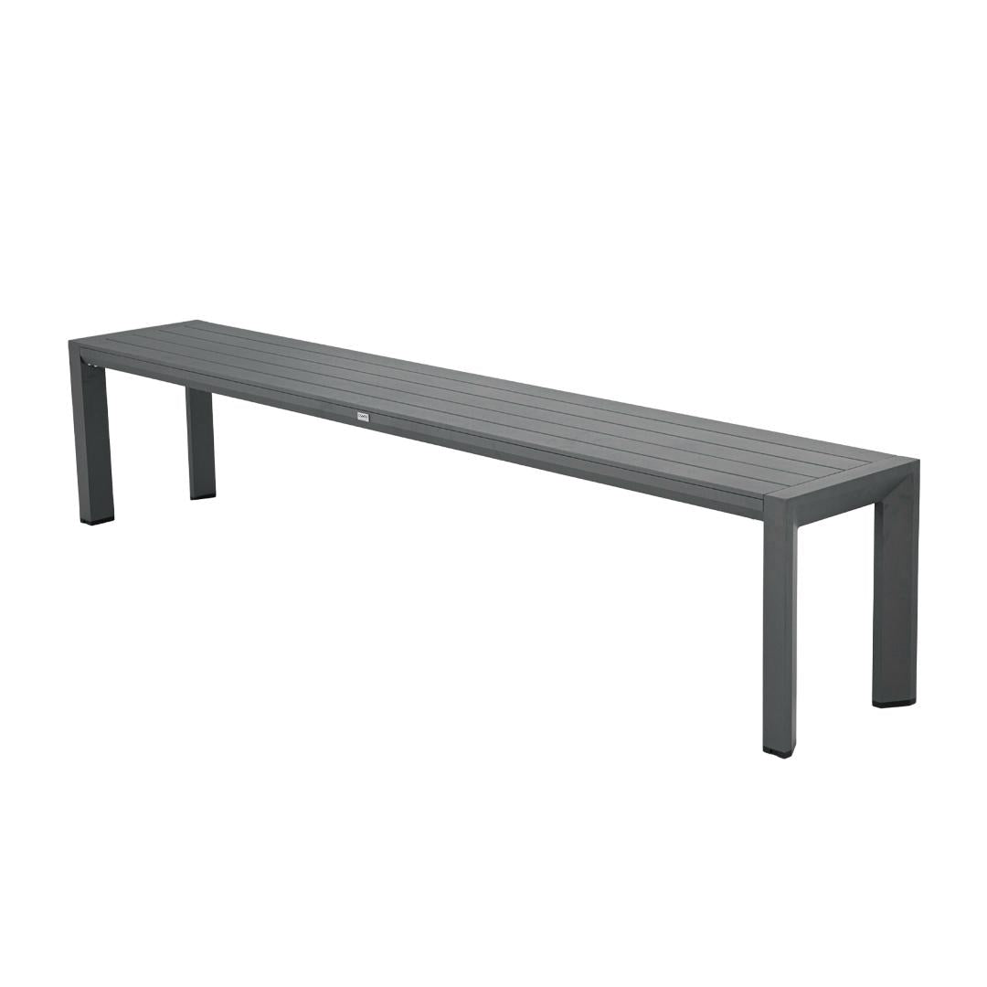 Berlin Outdoor Bench | Charcoal Aluminium | 226x46m