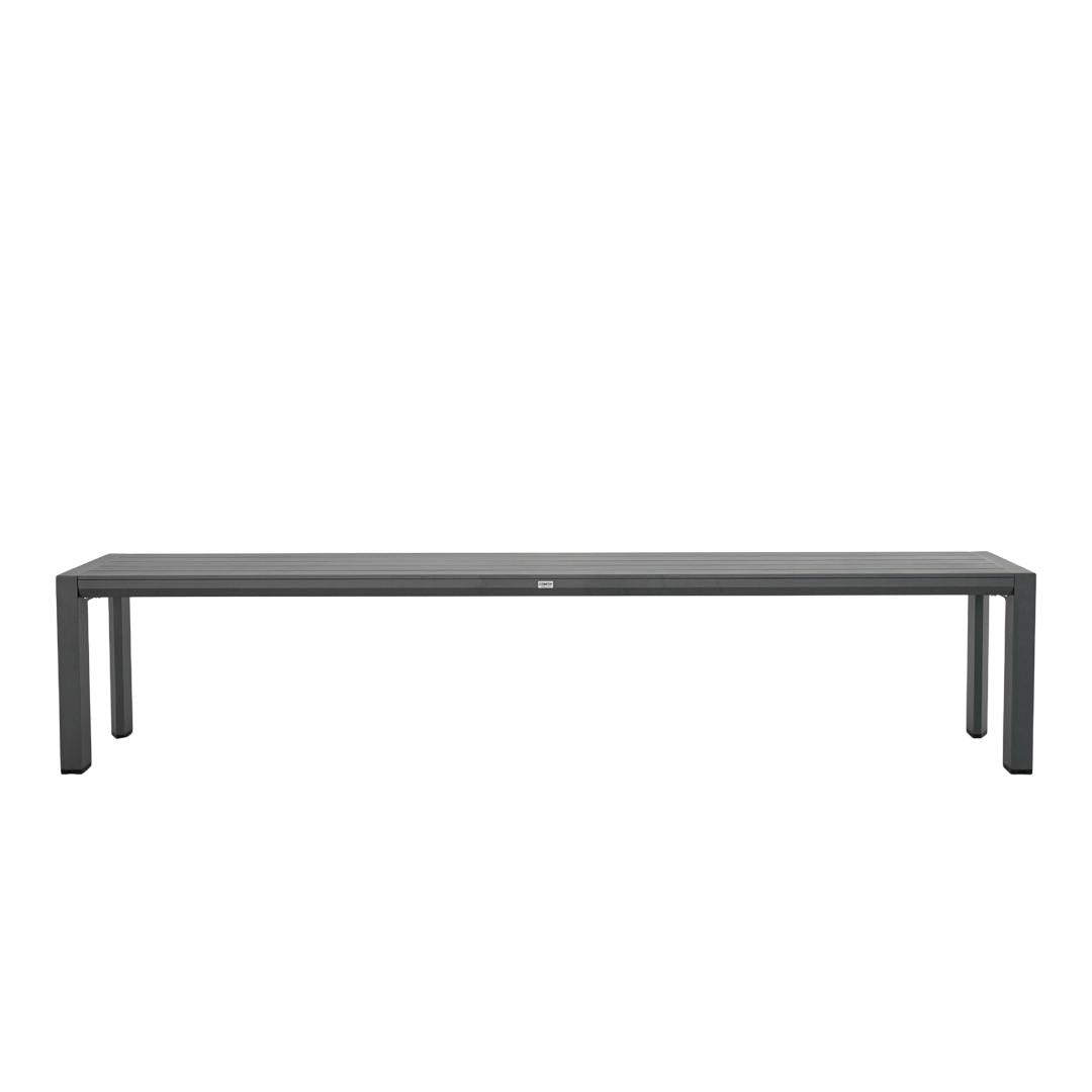 Berlin Outdoor Bench | Charcoal Aluminium | 226x46m