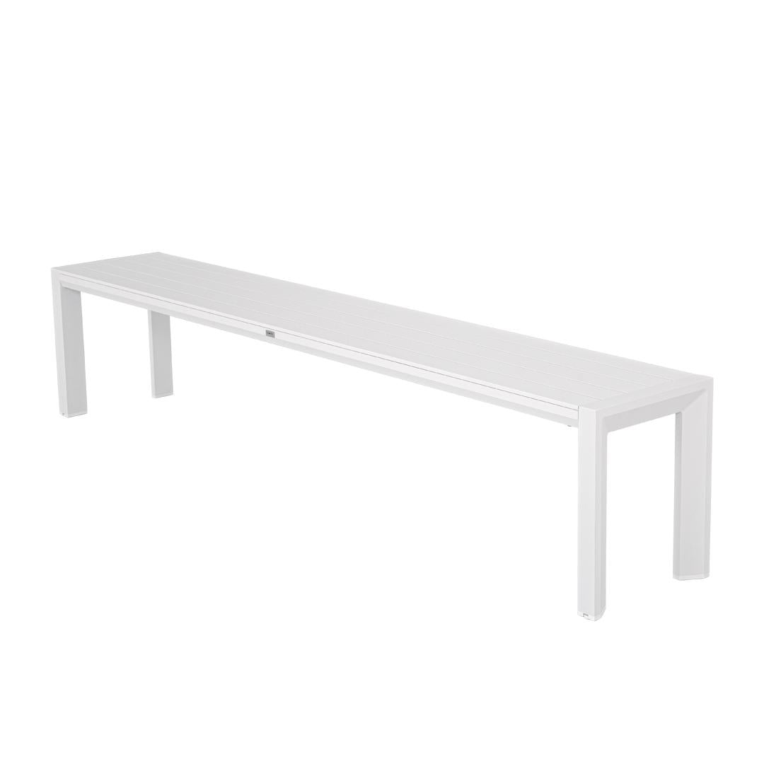 Berlin Outdoor Bench | White Aluminium | 226x46m