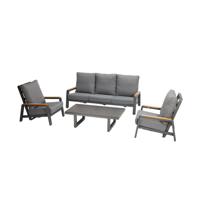 Boston V3 4 Pc Recliner Outdoor Lounge Setting