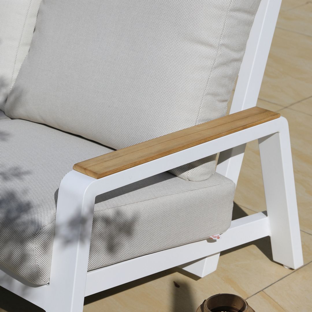 Boston 4.0 4 Pcs Recliner  | Outdoor Lounge Setting | Aluminium & Teak