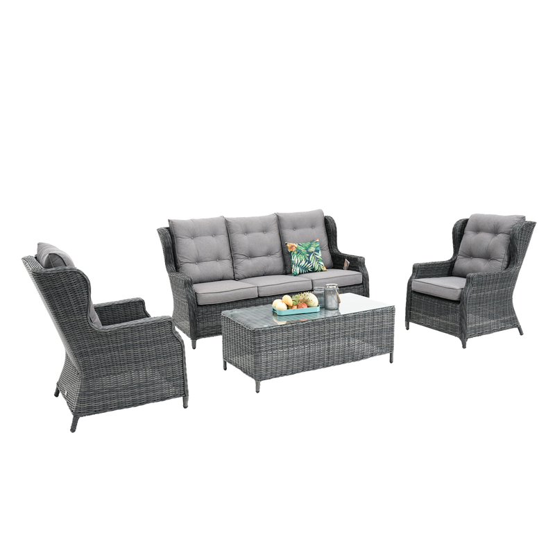 Buenos Aires 4 Pc Outdoor Lounge Setting Castle Grey