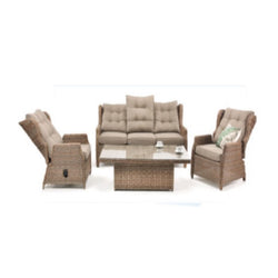 Buenos Aires Recliner 4 Pc Outdoor Lounge Setting Marina