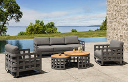 Burberry 5 Pieces | Outdoor Lounge Setting | Charcoal Aluminium