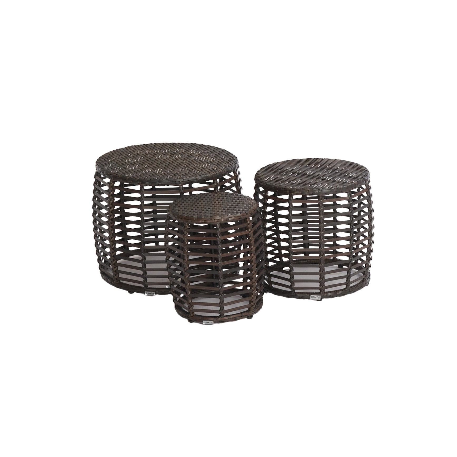 Camellia Outdoor Stool Set Chocolate