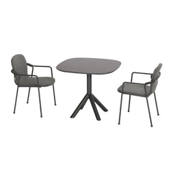 Coral 3 Pc Outdoor Bistro Dining Setting Graphite