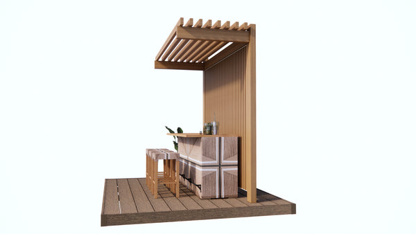 BBQ Pergola 3.1x1.2m