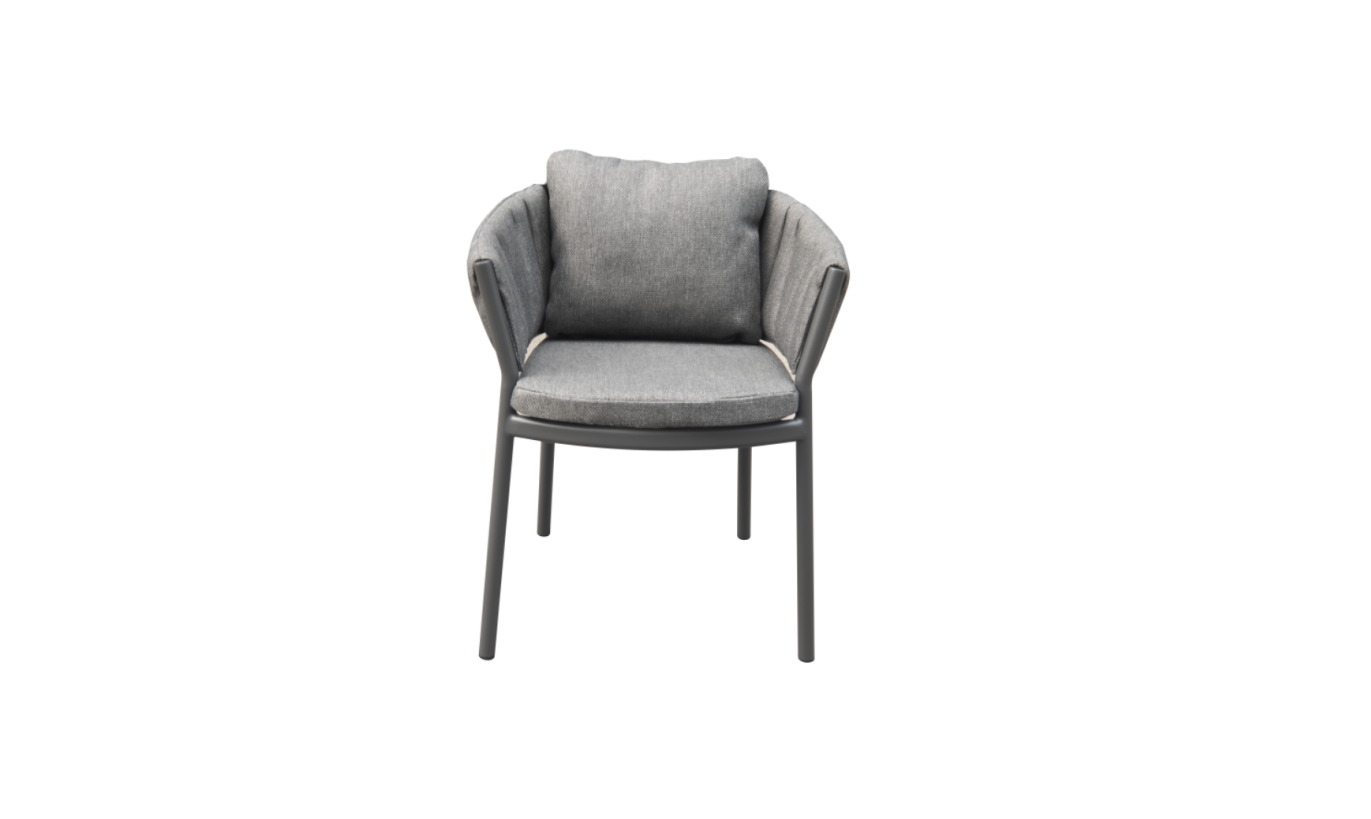 Flagler (Grid) Carver Chair Dark Grey | Light Grey