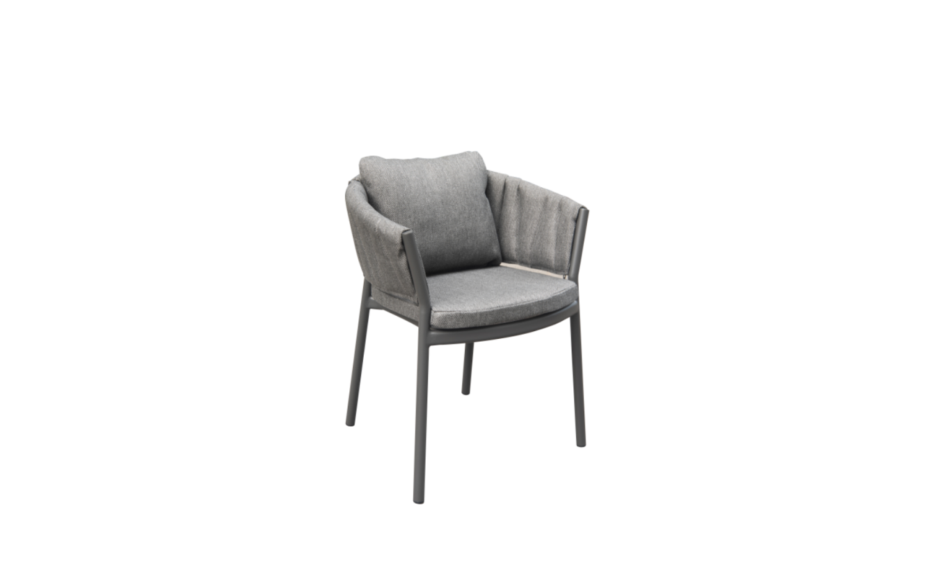 Flagler (Grid) Carver Chair Dark Grey | Light Grey