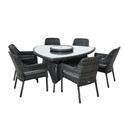 Fremont Outdoor 7 Pc Outdoor Dining Setting Castle Grey