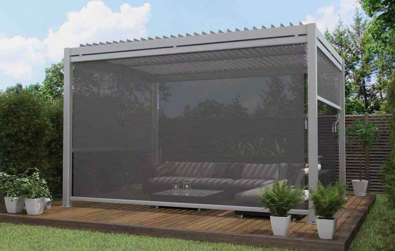 Outdoor Pergola Blind for 3m Side - Sling Shade fabric wall