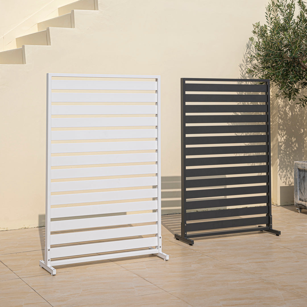 Hobart Privacy Screen – Outdoor Divider on Wheels 159 - White