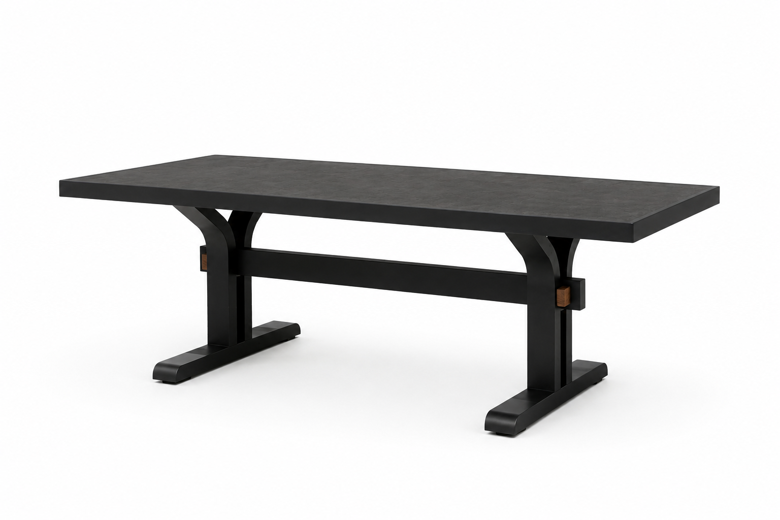 HVW Harbour Bridge Fixed Dining Table 206 Sintered Stone - Charcoal
