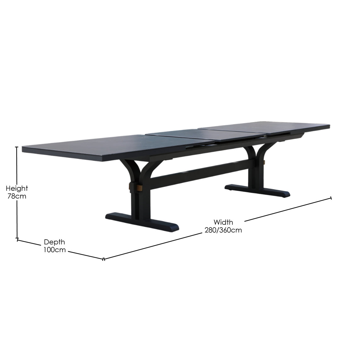 Harbour Bridge ( Metro) Pop-up Extension Dining Table 280/360 Sintered Stone