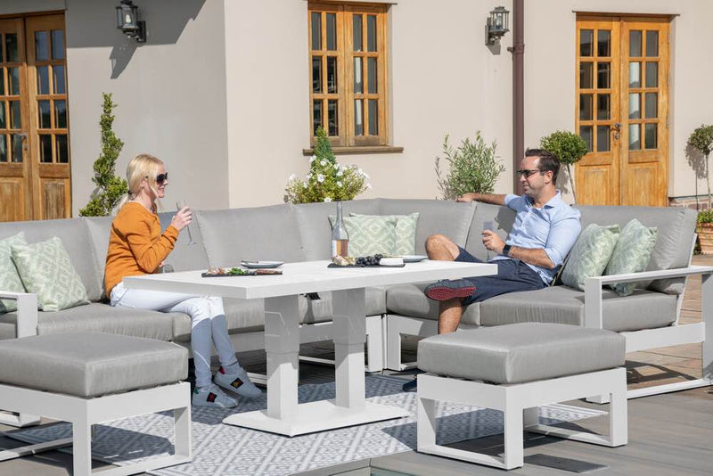 Harvey Domi 7 pc Outdoor Modular Lounge Setting | Charcoal Aluminium