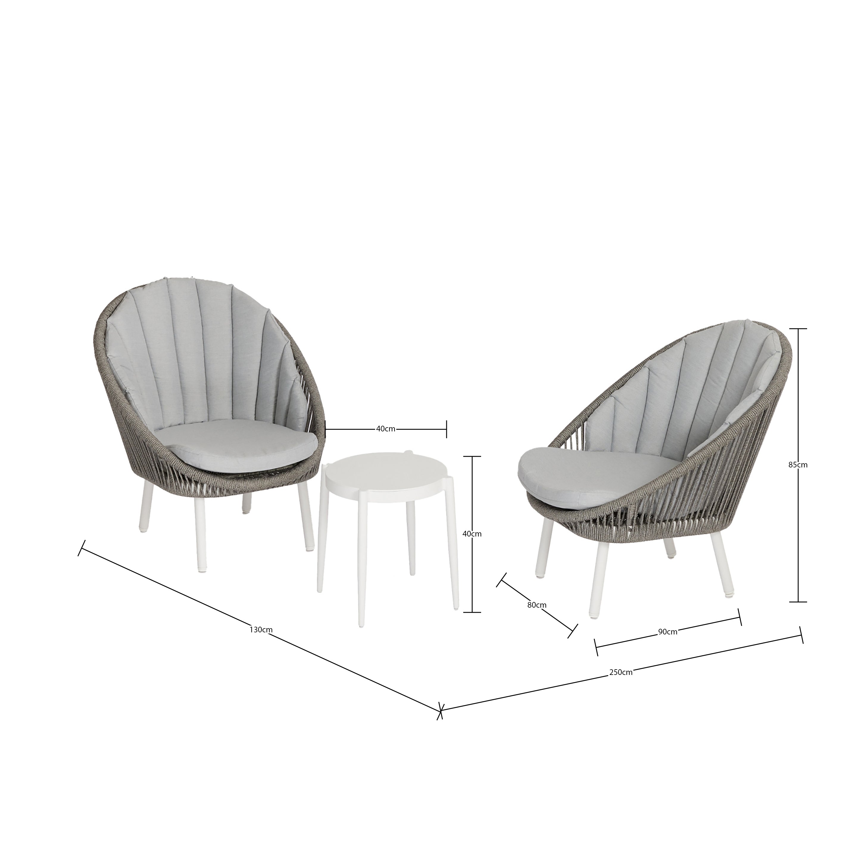 Heiber 3 Pc Outdoor Balcony Setting