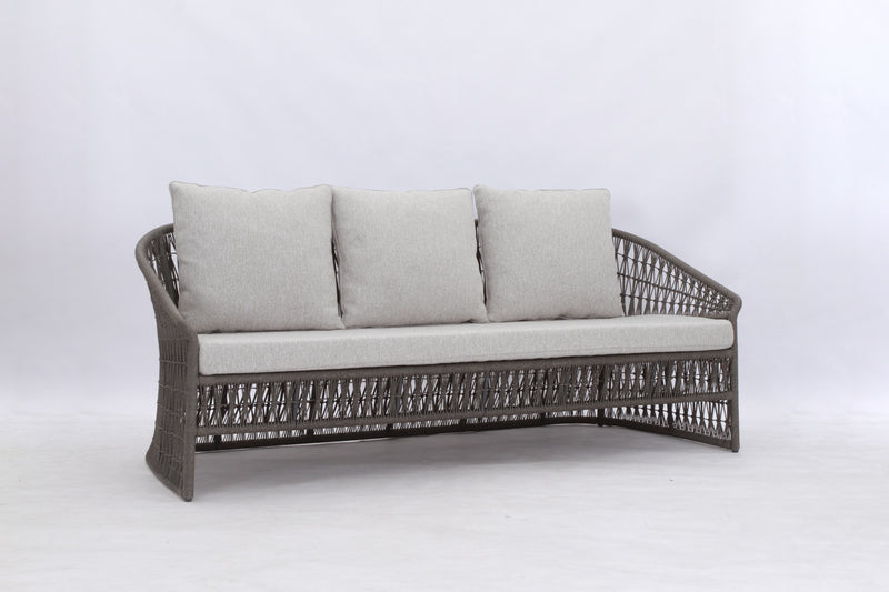 Kennedy 4 Piece Outdoor Lounge Set | Rope Charcoal