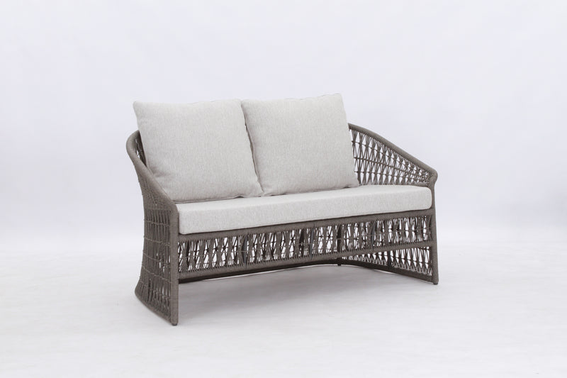 Kennedy 4 Piece Outdoor Lounge Set | Rope Charcoal