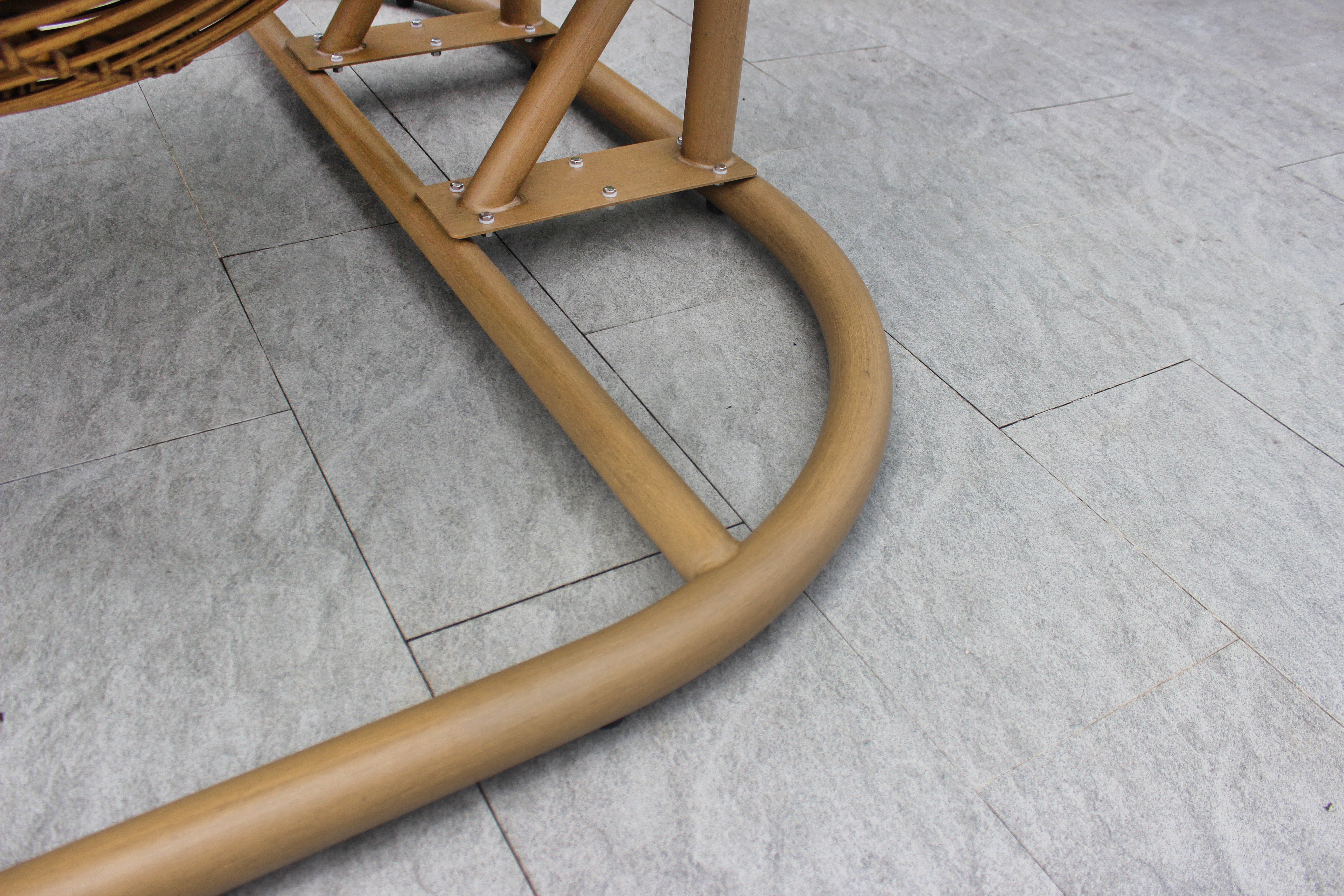 Calina Outdoor Double Hanging Egg Chair | Bamboo look