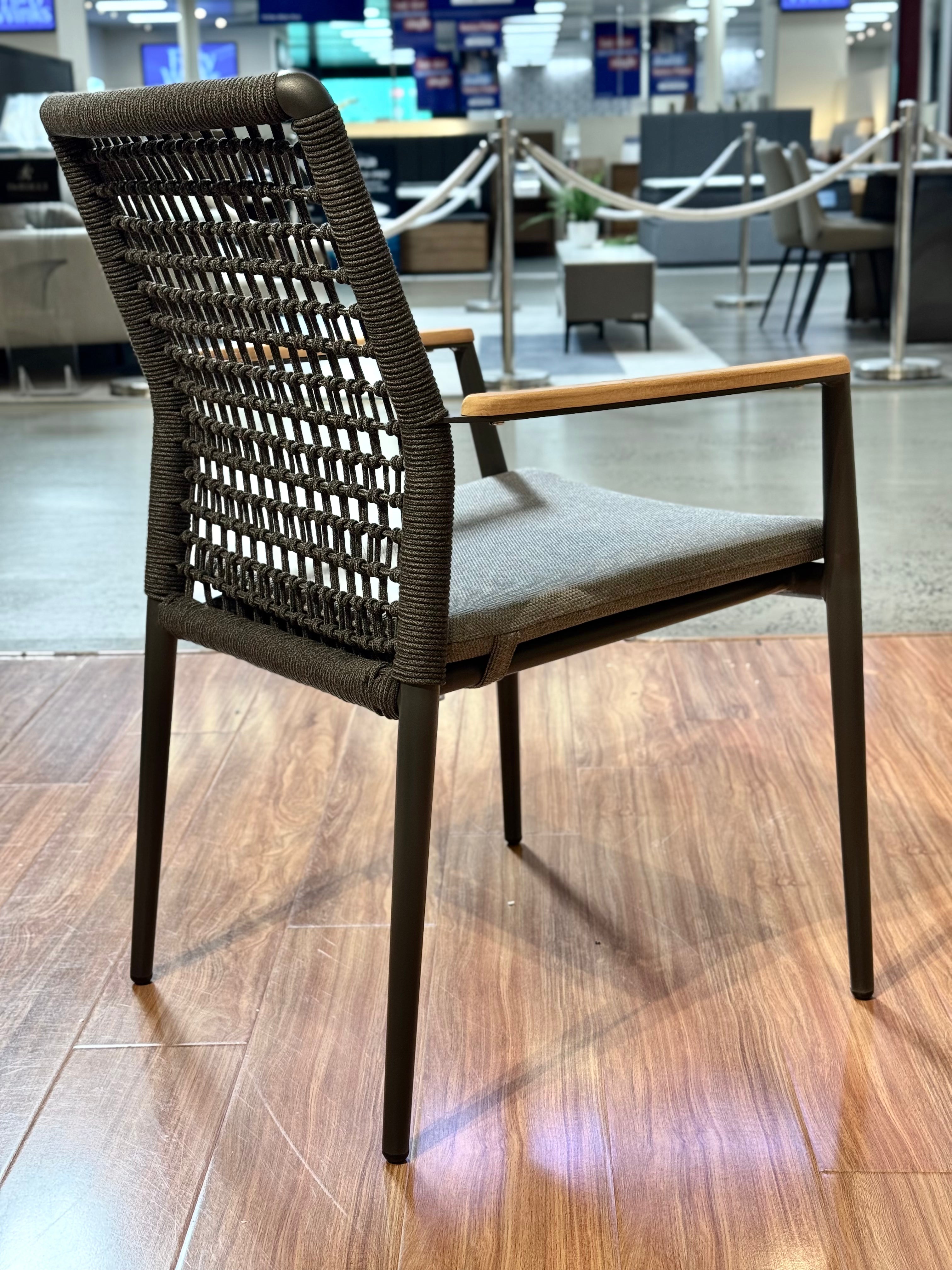 Venice Carver Chair Charcoal | White