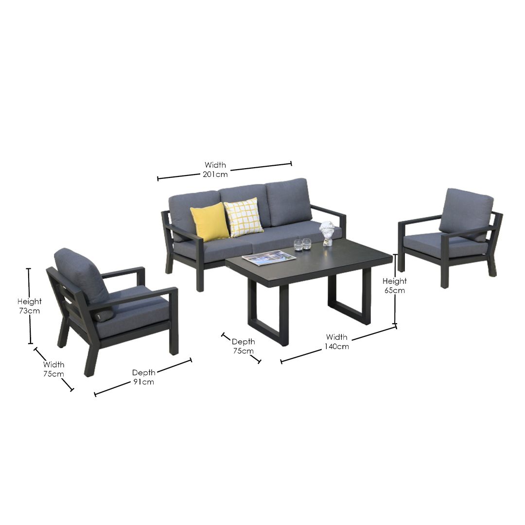 Madrid 4-Piece Outdoor Lounge + FREE $300 Online Voucher