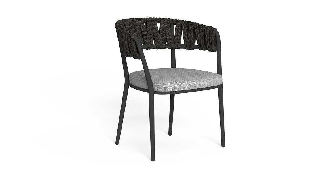 Swipe Carver Chair | Graphite Alumium & Rope