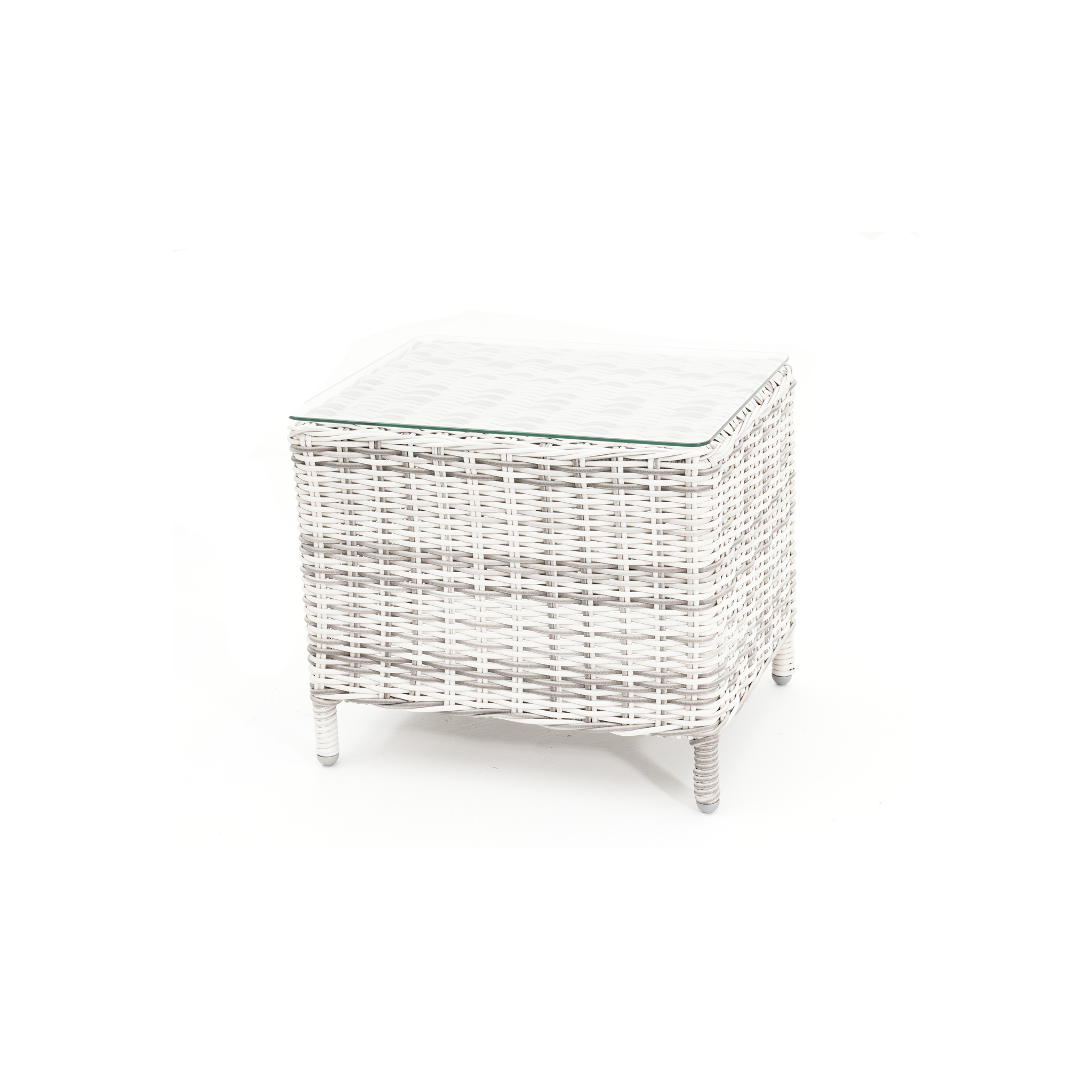 San Jose Outdoor Side Table | Zen White Wicker