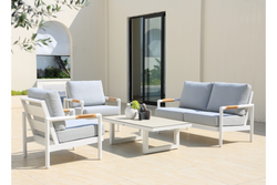 Tamarama 4 Pc Lounge | White | Charcoal | 3&2 Seater