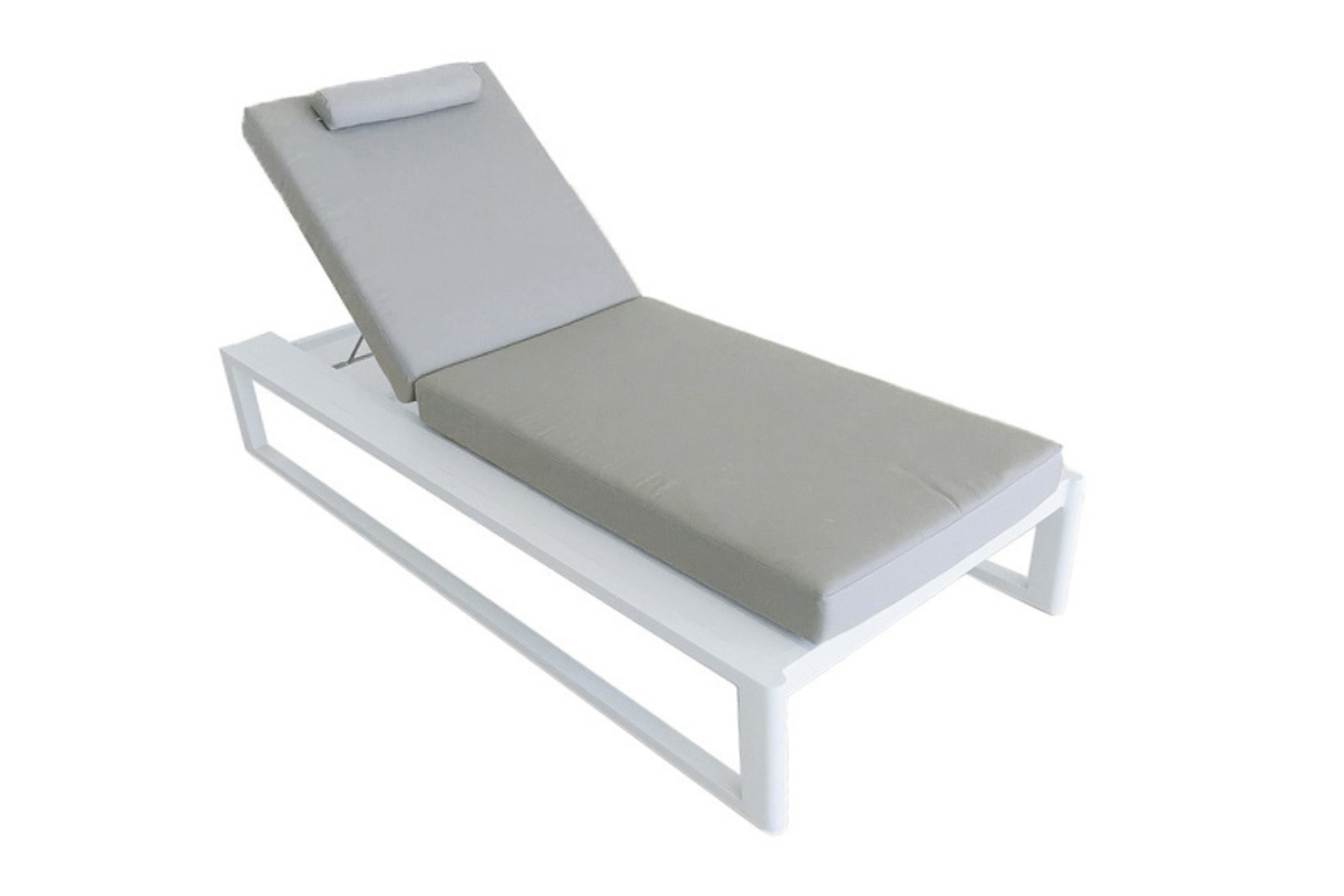 White Sand Sun Lounge | White Aluminium