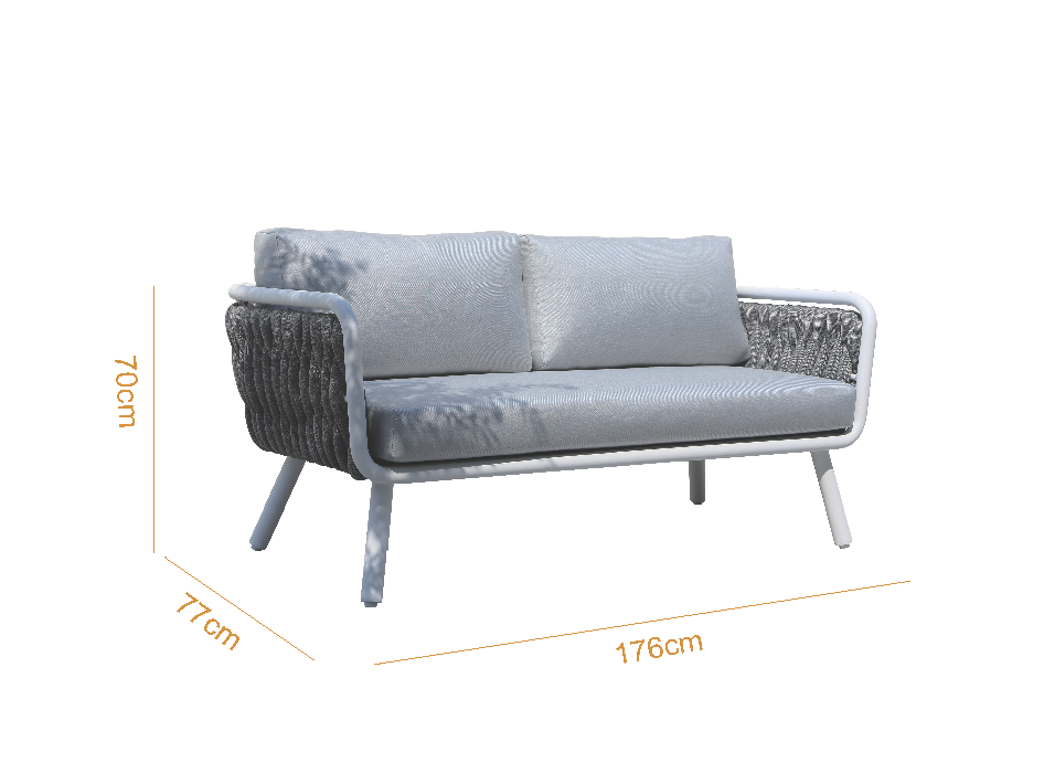 Volta V3 4 Pc Outdoor Lounge Setting White | Charcoal