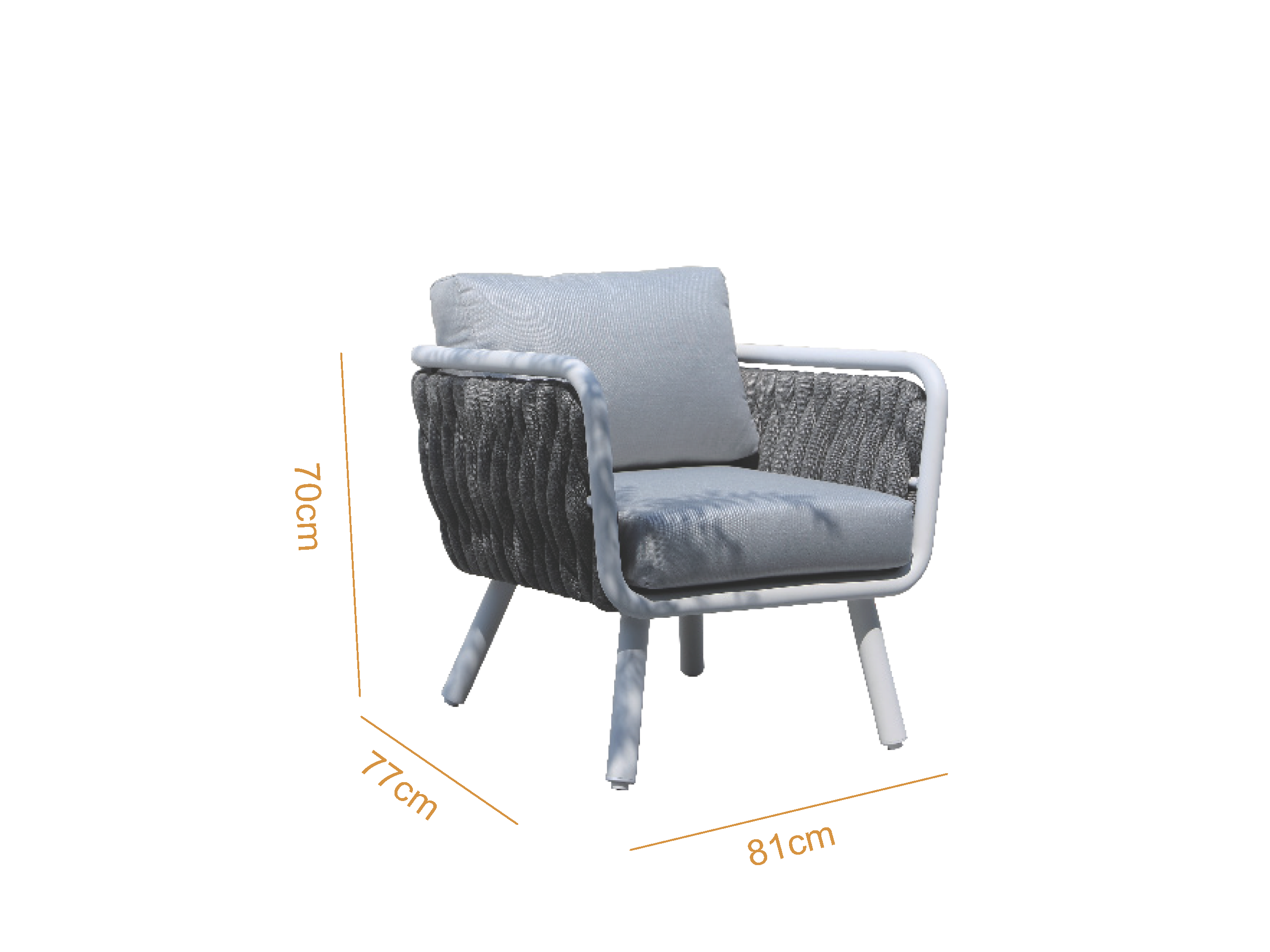 Volta V3 4 Pc Outdoor Lounge Setting White | Charcoal