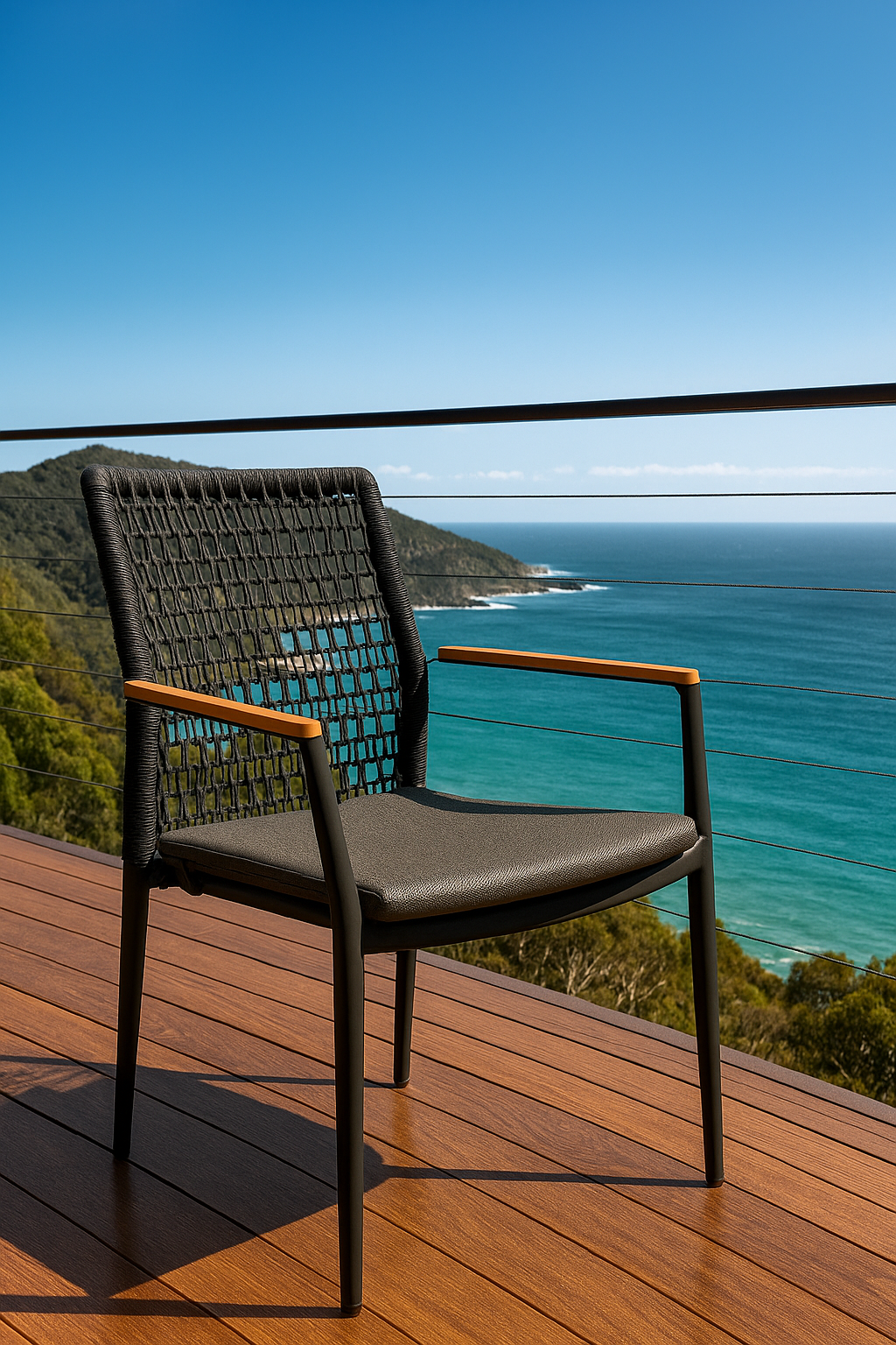 Venice Carver Chair Charcoal | White