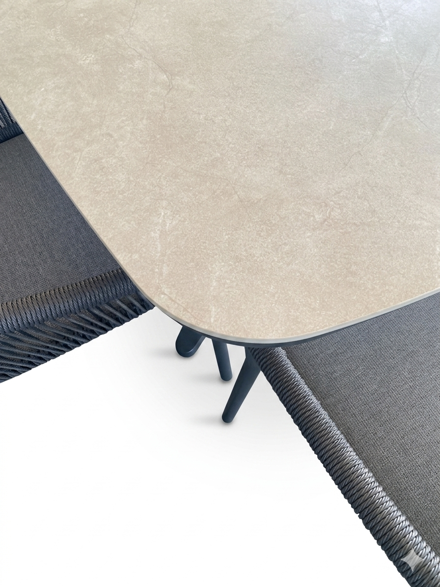 MC Whale Dining Table Charcoal Frame/TOP
