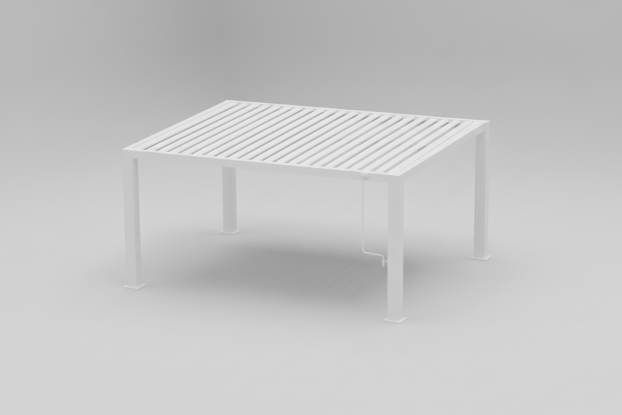 Metal frame bed on a white background