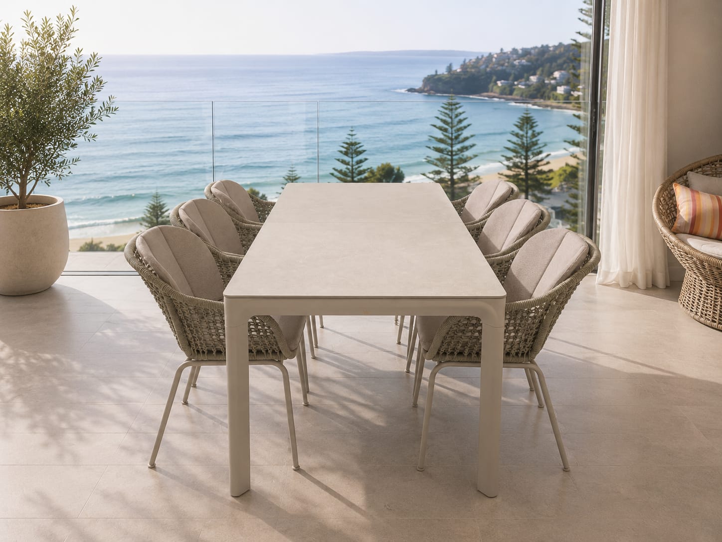 Romania Extended Dining Table (207-272cm) - White