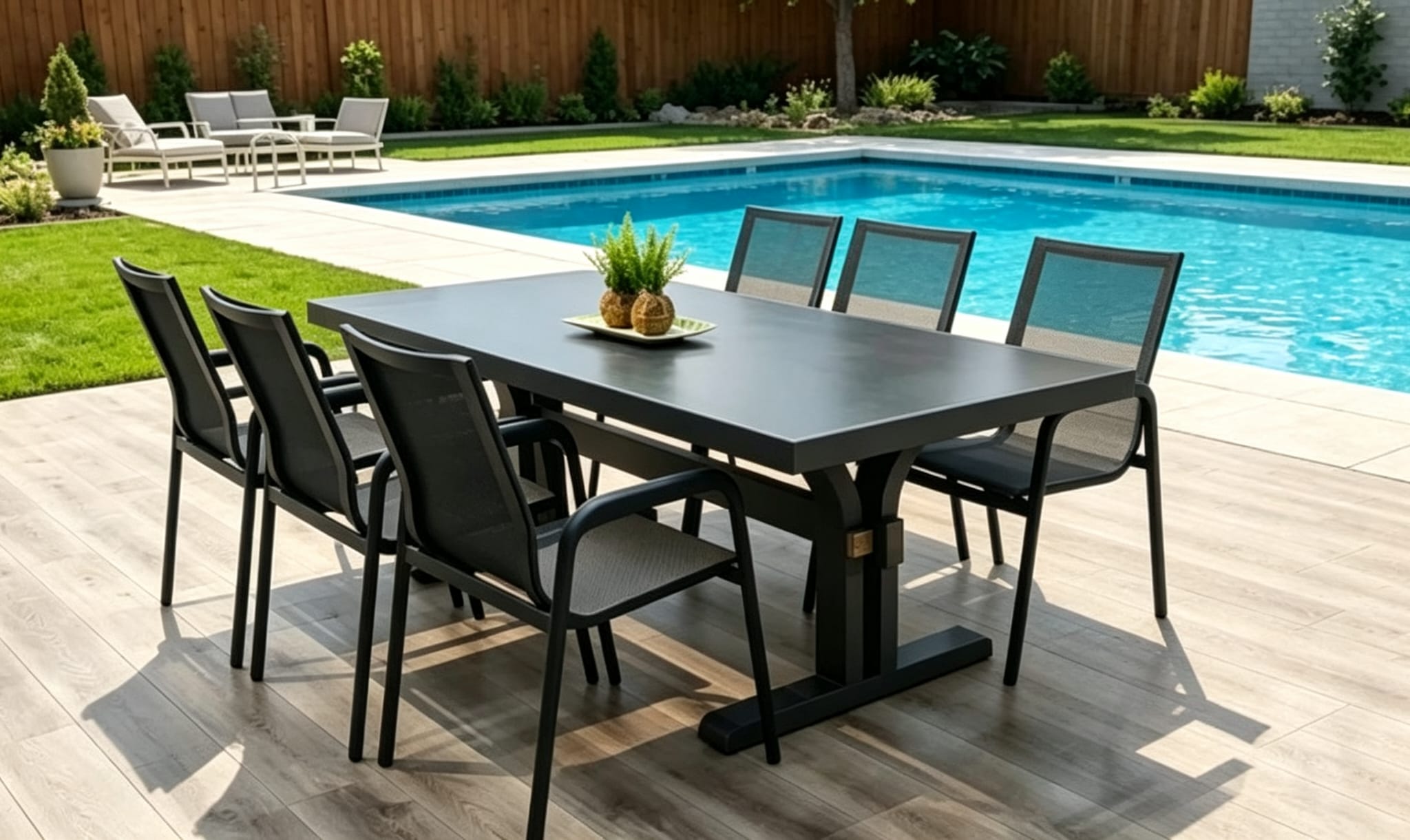Harbour Bridge Fixed Table with Diamond Carver Chair 7PC Kit/Set
