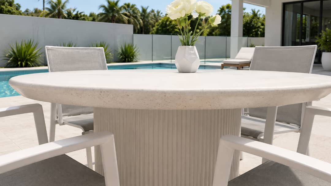 Palma Dining 5pc Kit/Set with Borba Carver Chair - White