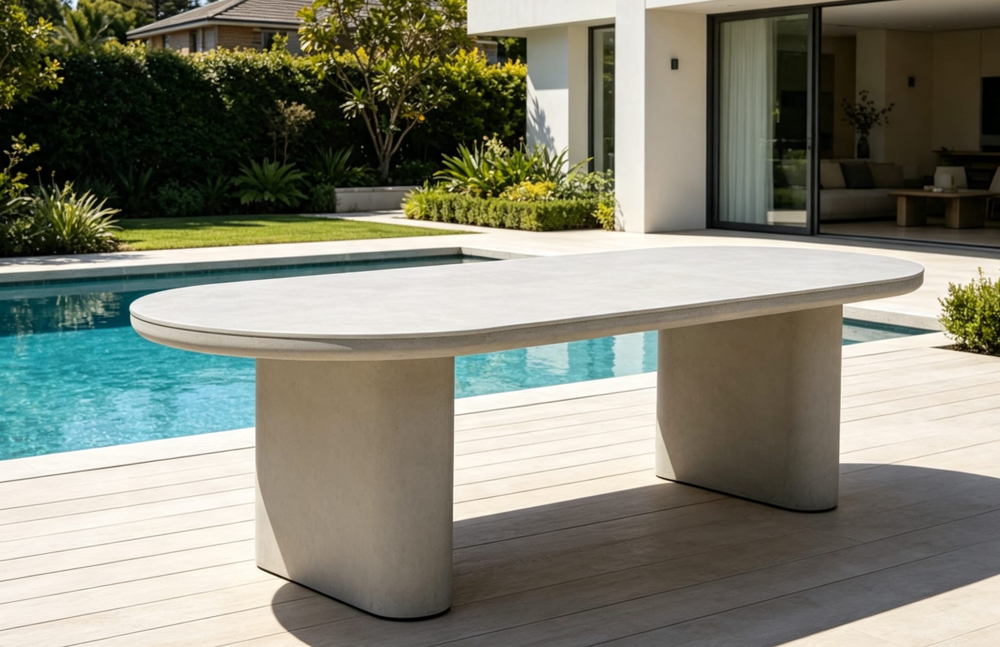 Diamond (AF-T-402C) Dining Table 269X110 - White/Beige Sintered Stone Top