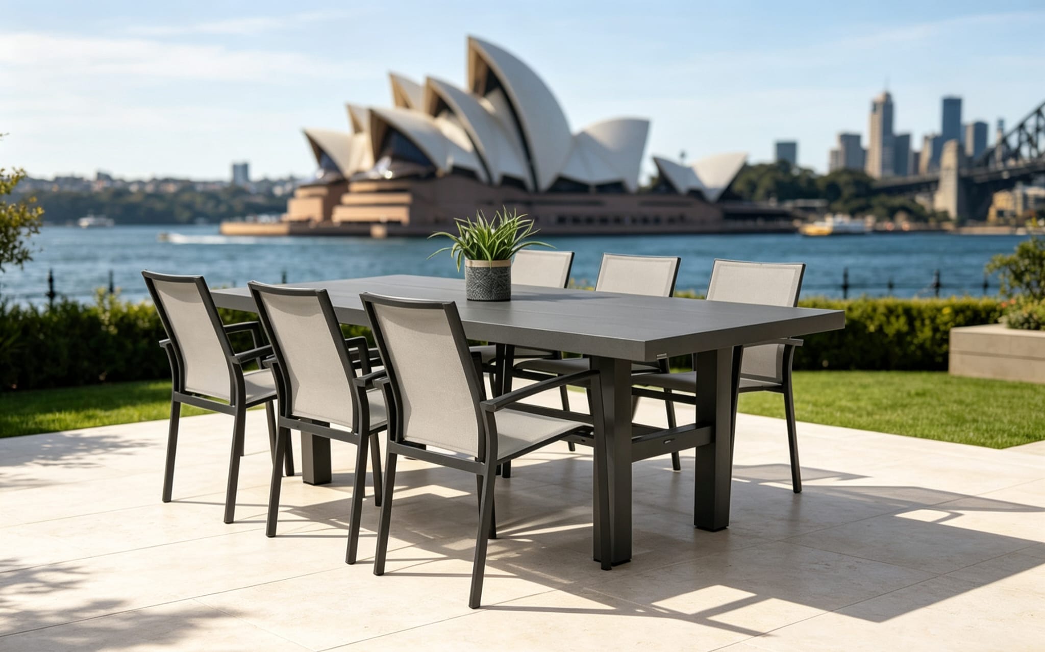 Auburn Dining Table 240cm With Borba Carver Chairs 7pc Dining Kit/Set