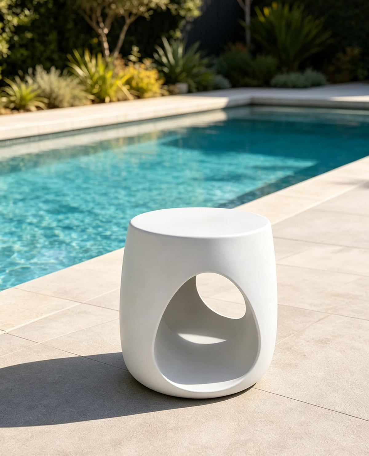 GRC Iyon (Nest) Side Table H46 - White
