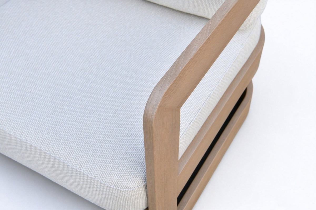 Monago Alum Powder coating LoungeHG-S2726P)4PC Kit/Set(1+1+3+COF) - Ivory