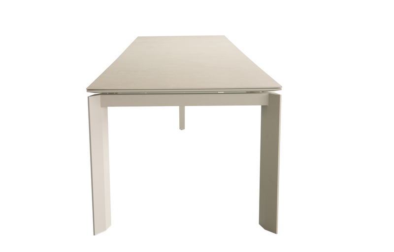 Captiva Extension Dining Table 220/280/340 | White & Charcoal | Ceramic Glass