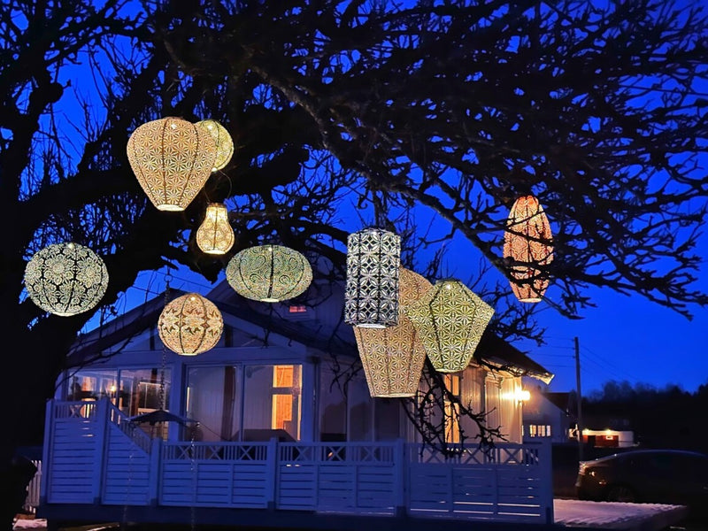 LUMIZ Outdoor Lantern Long Oval 20 - Papaya