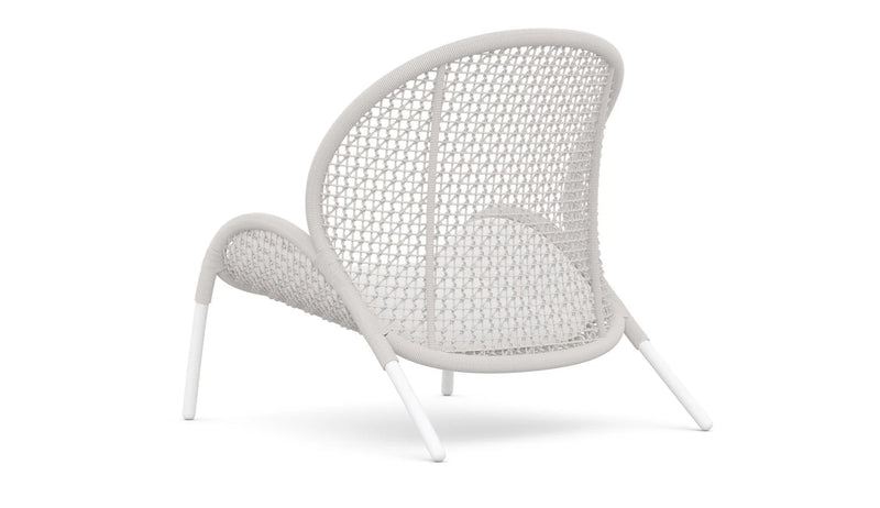 Dune Single Sofa Chair | White Aluminium & Rope