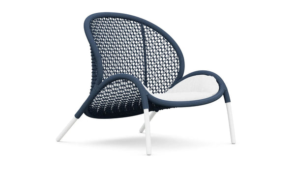 Dune Single Sofa Chair | Aluminium & Blue Rope