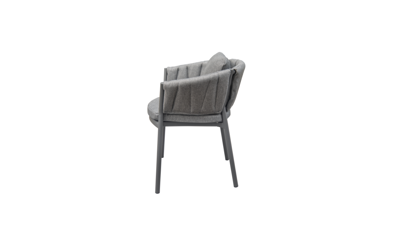 Flagler (Grid) Carver Chair Dark Grey | Light Grey