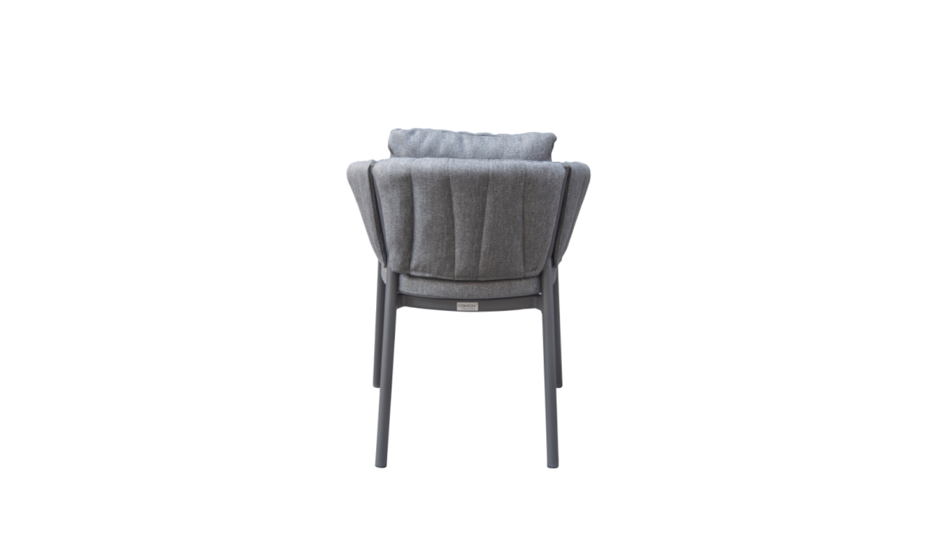 Flagler (Grid) Carver Chair Dark Grey | Light Grey