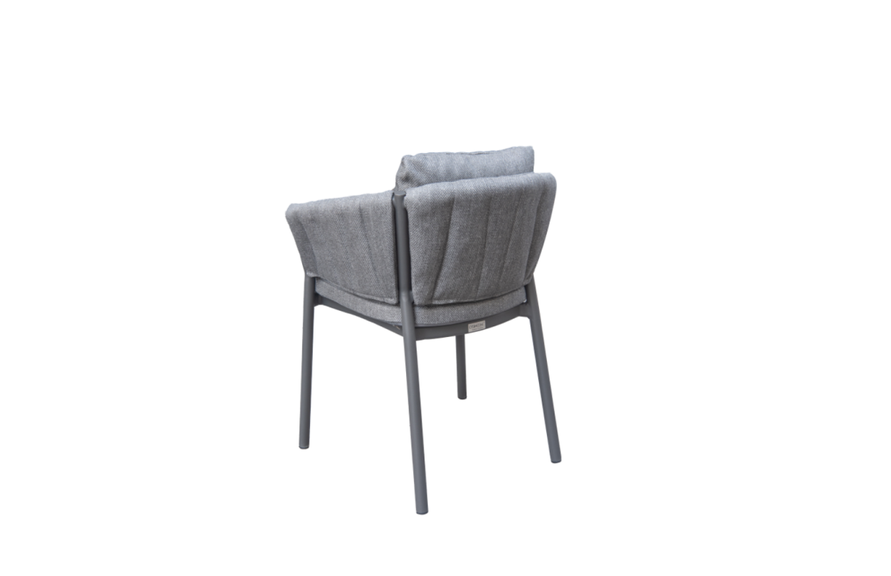 Flagler (Grid) Carver Chair Dark Grey | Light Grey