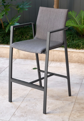 Mayfair (Bronte) Barstool - White | Charcoal